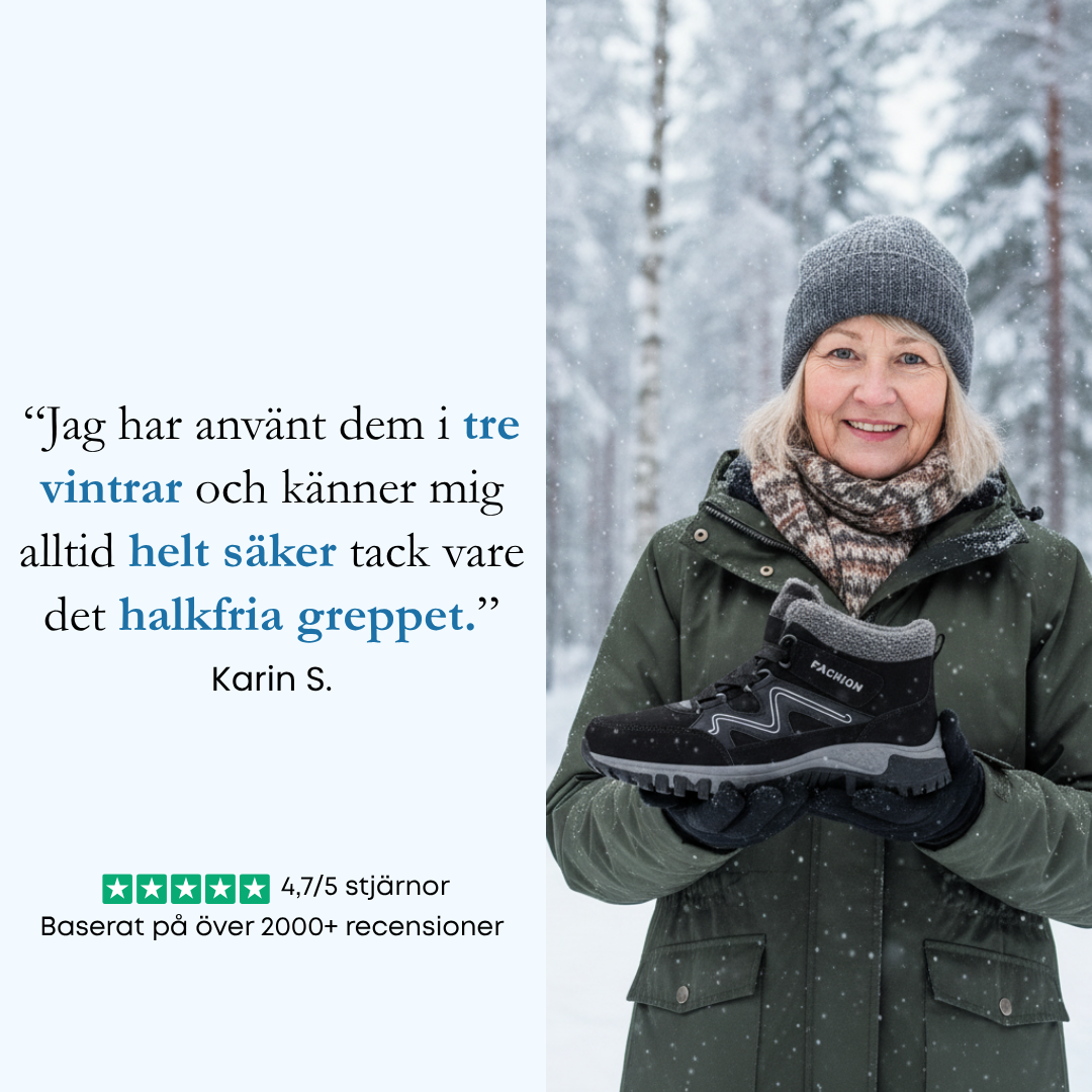 Alva - Ergonomiska Halkfria Vinterskor